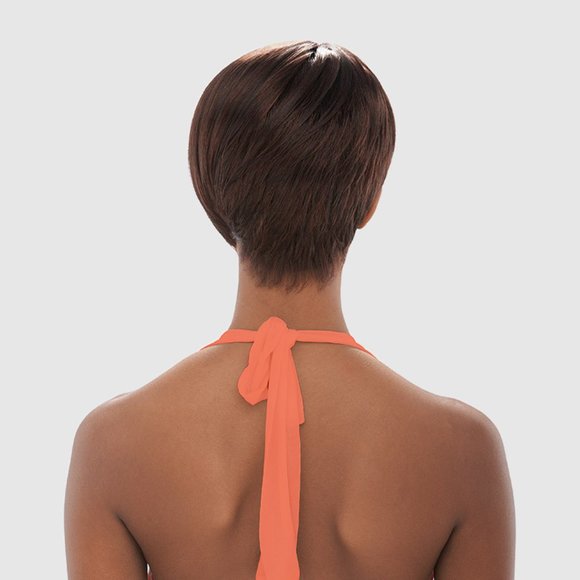 Giza Vanessa Hair Full Wig Adjustable Fashion Short Pixie Cut Straight Layers Bl - Picture 3 of 9